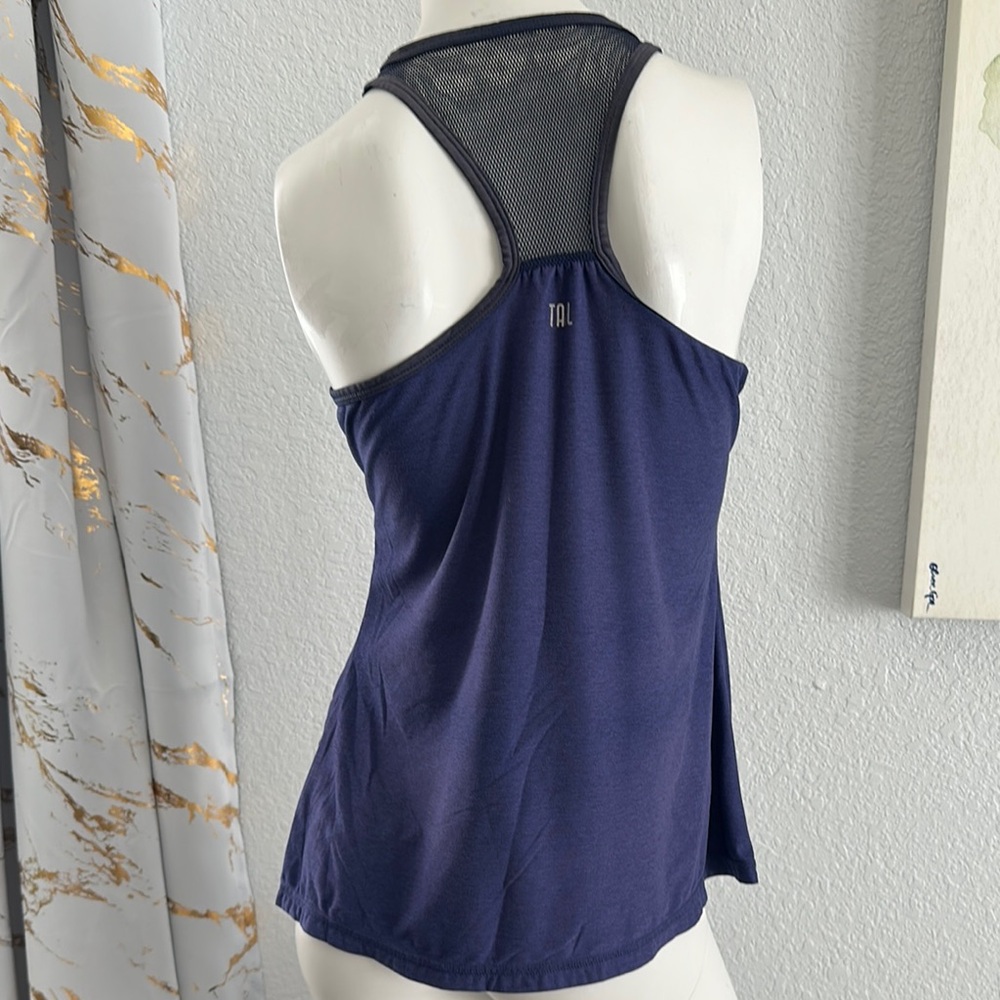 Tail Navy Blue Relaxed Ruched Sleeveless Tank Top
